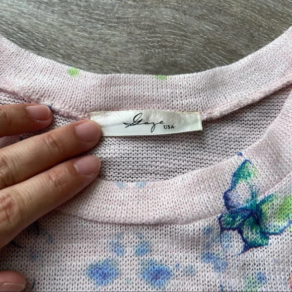 Gaze Boho Floral Crop Lightweight Sweater - Picture 6 of 13